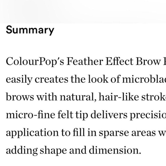 COLOURPOP Feather Effect Brow Pen - Ultra Fine Tip, Precise Definition - Picture 9 of 10